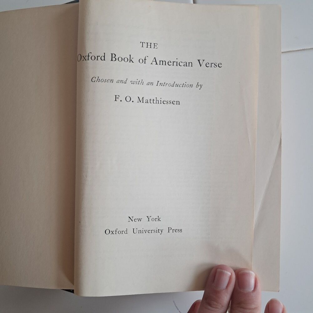 Lot of 2 Vintage Poetry Book Blue Red Hardbacks: Oxford Books of American Verse - Picture 7 of 7